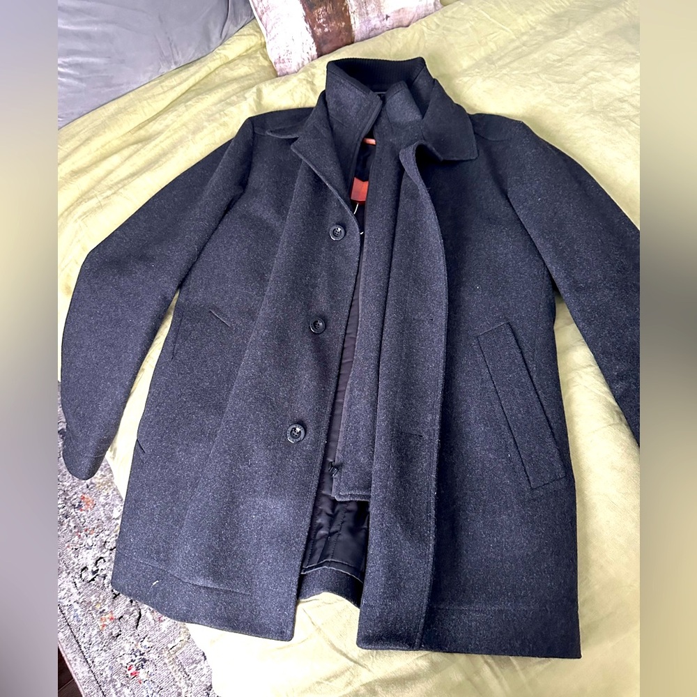 Hugo boss wool coat men